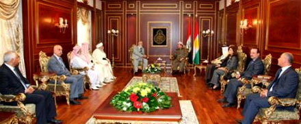 Встреча духовного лидера  Езидов всего мира с президентом Курдистана