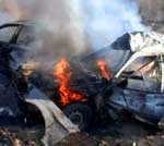 Очередной взрыв автомобиля близ города Шангала