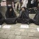 Езидские женщины протестуют перед Европейским парламентом в Брюсселе, Бельгия, 08.09.2014. Фото Виктора Дабковского / DPA / PA Images. Все права защищены.