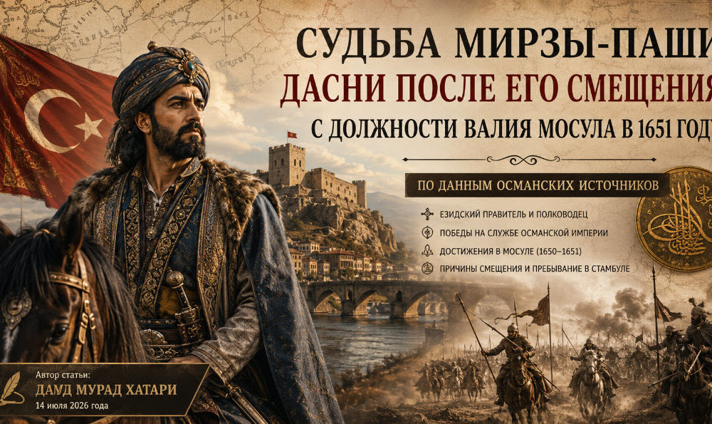 Судьба Мирзы-паши Дасни после его отстранения от должности вали Мосула в 1651 году: по османским источникам